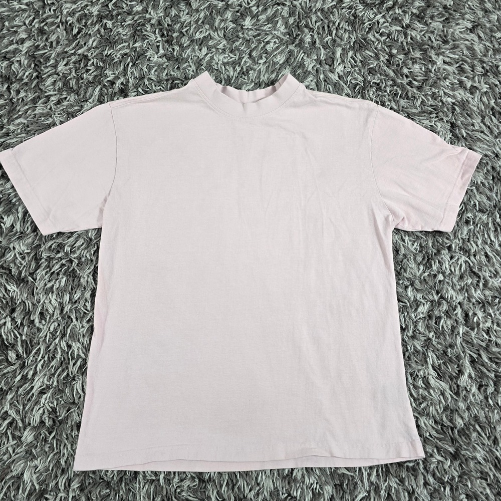 GSTR Mens Relaxed Boxy Fit T-Shirt Light Pink Short Sleeve Cotton Large 3472